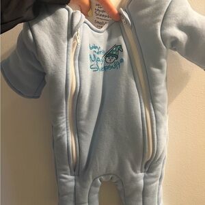 Baby Merlin Sleep Suit baby blue
